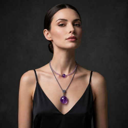 The Amethyst Layers™ Violet Night Choker™ + Dream Cord™