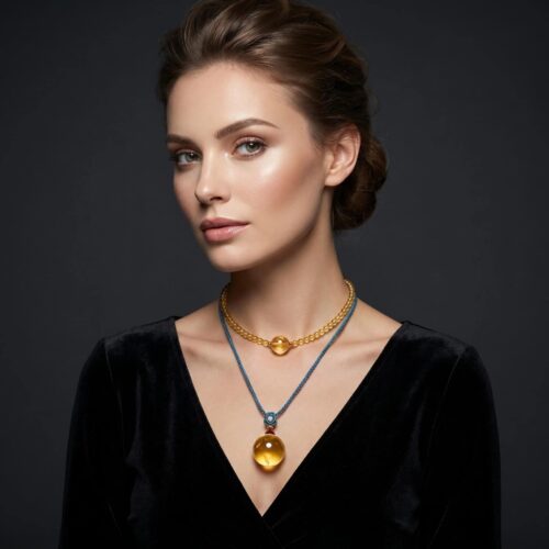 The Golden Hours™ Golden Hour Choker™ + Slow Sunday™ Pendant